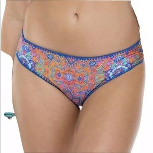 Luli Fama candela womens small bikini bottom blue